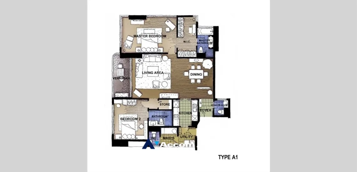  2 br Condominium For Rent in Ploenchit ,Bangkok BTS Chitlom at The Park Chidlom AA14373