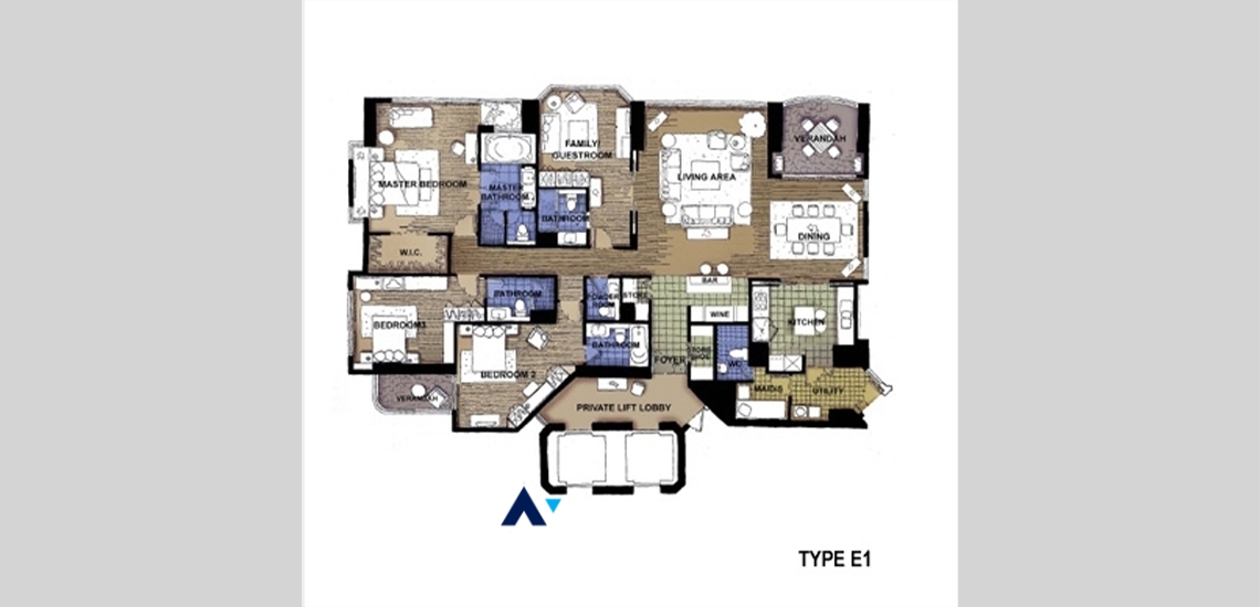  3 br Condominium For Rent in Ploenchit ,Bangkok BTS Chitlom at The Park Chidlom AA26804