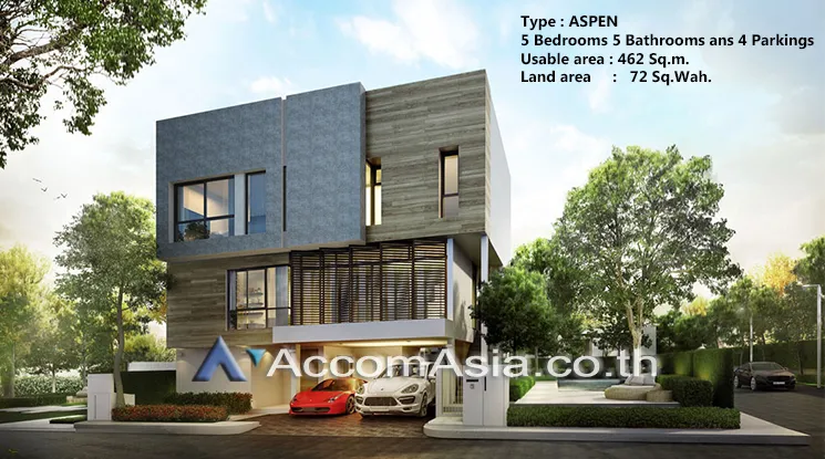  3 br House For Rent in Ratchadaphisek ,Bangkok MRT Thailand Cultural Center at Parc Priva Ratchadapisek AA27311