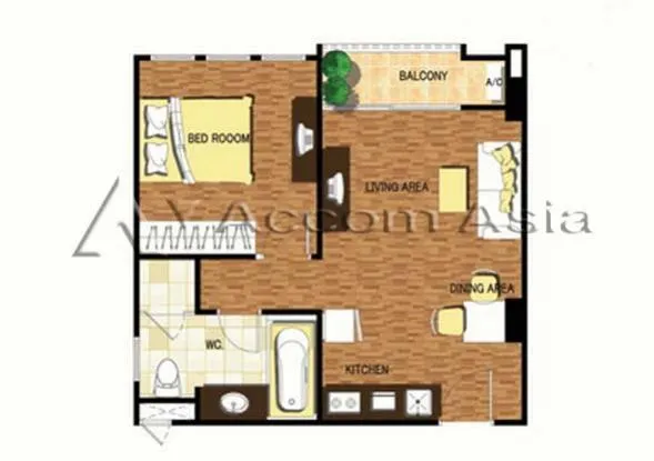 6  1 br Condominium For Rent in Sukhumvit ,Bangkok BTS Phrom Phong at The Amethyst 1514831
