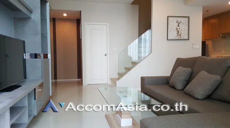 unitDuplex Condo |  1 Bedroom  Condominium For Rent in Phaholyothin, Bangkok  near ARL Makkasan - MRT Phetchaburi (AA15597)