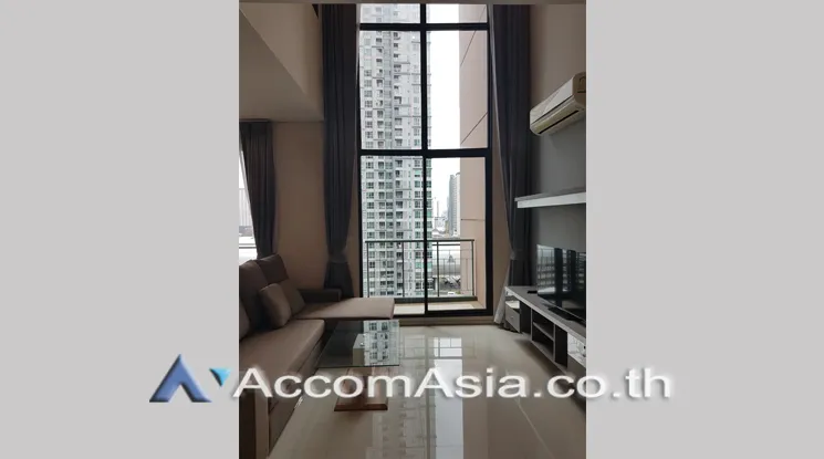 unitDuplex Condo |  1 Bedroom  Condominium For Rent in Phaholyothin, Bangkok  near ARL Makkasan - MRT Phetchaburi (AA15597)
