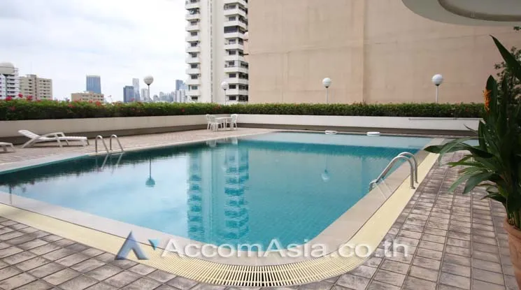 Big Balcony |  Newton Tower Condominium  3 Bedroom for Sale & Rent BTS Nana in Sukhumvit Bangkok