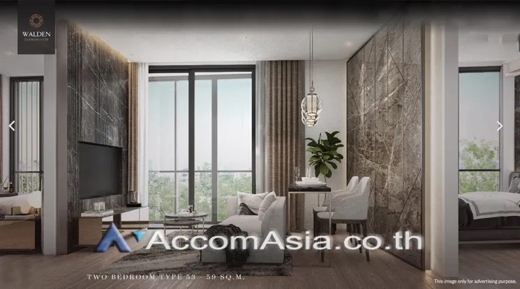  2  2 br Condominium For Sale in Sukhumvit ,Bangkok BTS Phrom Phong at Walden sukhumvit 39 AA23990