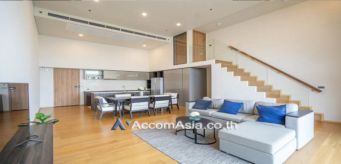 Double High Ceiling, Duplex Condo |  Siamese Exclusive Sukhumvit 31 Condominium  3 Bedroom for Rent MRT Sukhumvit in Sukhumvit Bangkok