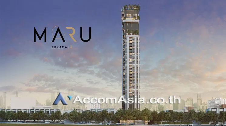 Pet friendly |  Maru Ekkamai 2 Condominium  1 Bedroom for Rent BTS Ekkamai in Sukhumvit Bangkok