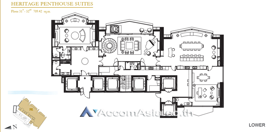 44  4 br Condominium For Sale in Charoen Nakhon ,Bangkok BTS Krung Thon Buri at The Residences at Mandarin Oriental AA31267