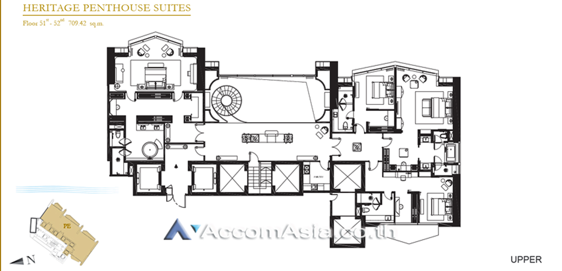 45  4 br Condominium For Sale in Charoen Nakhon ,Bangkok BTS Krung Thon Buri at The Residences at Mandarin Oriental AA31267