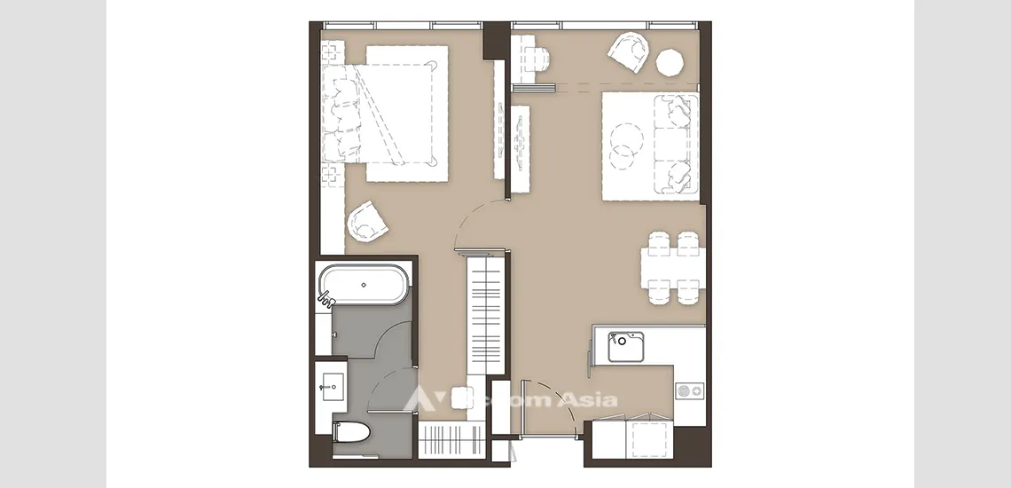 unit 1 Bedroom  Condominium For Sale in Sukhumvit, Bangkok  near BTS Ekkamai (AA31326)