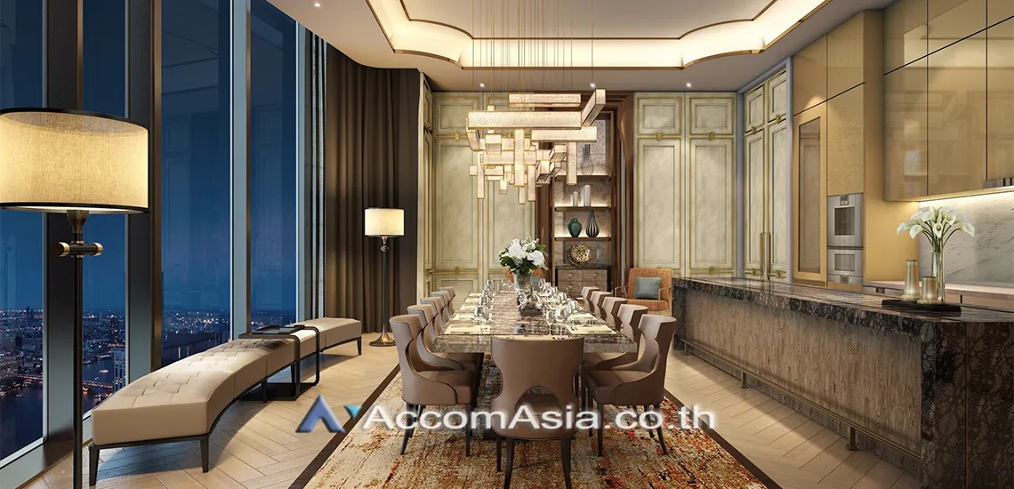 Super Luxury, Duplex Condo, Penthouse | The Residences at Mandarin Oriental Condominium  4 Bedroom for Sale BTS Krung Thon Buri in Charoennakhon Bangkok