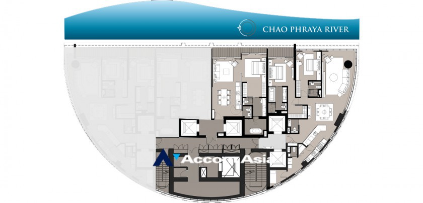 11  3 br Condominium For Sale in Charoen Nakhon ,Bangkok BTS Krung Thon Buri at Banyan Tree Residences Riverside AA31885