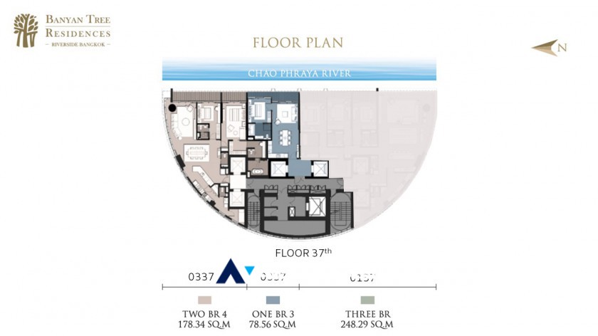 26  3 br Condominium For Sale in Charoen Nakhon ,Bangkok BTS Krung Thon Buri at Banyan Tree Residences Riverside AA32487