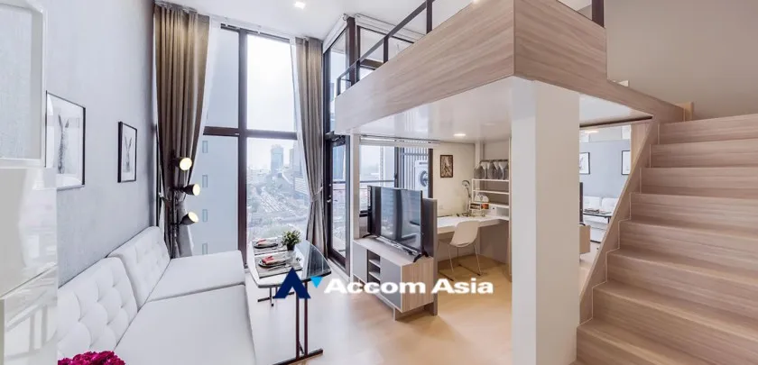 Duplex Condo | Chewathai Residence Asoke Condominium  1 Bedroom for Sale MRT Rama 9 in Phaholyothin Bangkok