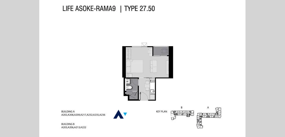 5  1 br Condominium for rent and sale in Phaholyothin ,Bangkok MRT Rama 9 at LIFE Asoke-Rama 9 AA35063
