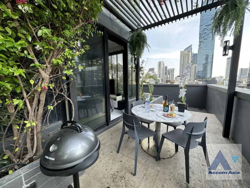 unitHuge Terrace |  2 Bedrooms  Condominium For Rent in Silom, Bangkok  near BTS Chong Nonsi (AA39789)
