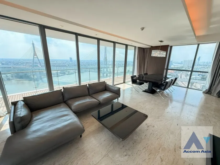 unitFully Furnished, Newly renovated, Riverside / River View, Big Balcony |  3 Bedrooms  Condominium For Sale in Rama 3, Bangkok  near BRT Wat Dan (AA41364)