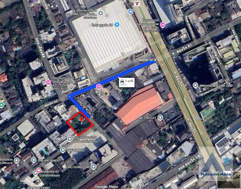  1  Land For Sale in Sukhumvit ,Bangkok BTS On Nut AA46017