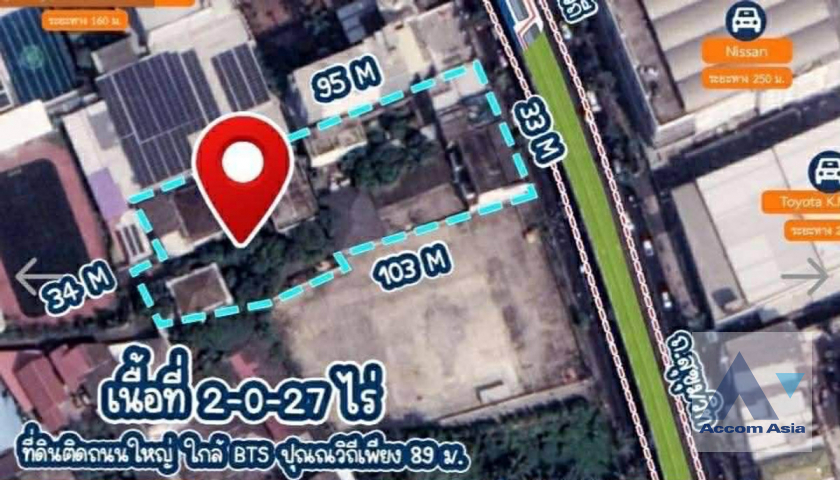  1  Land For Sale in Sukhumvit ,Bangkok BTS Punnawithi AA46024