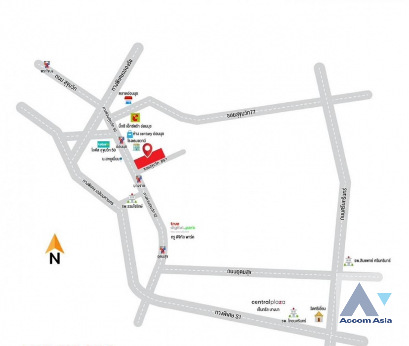  1  Land For Sale in Sukhumvit ,Bangkok BTS On Nut AA46042