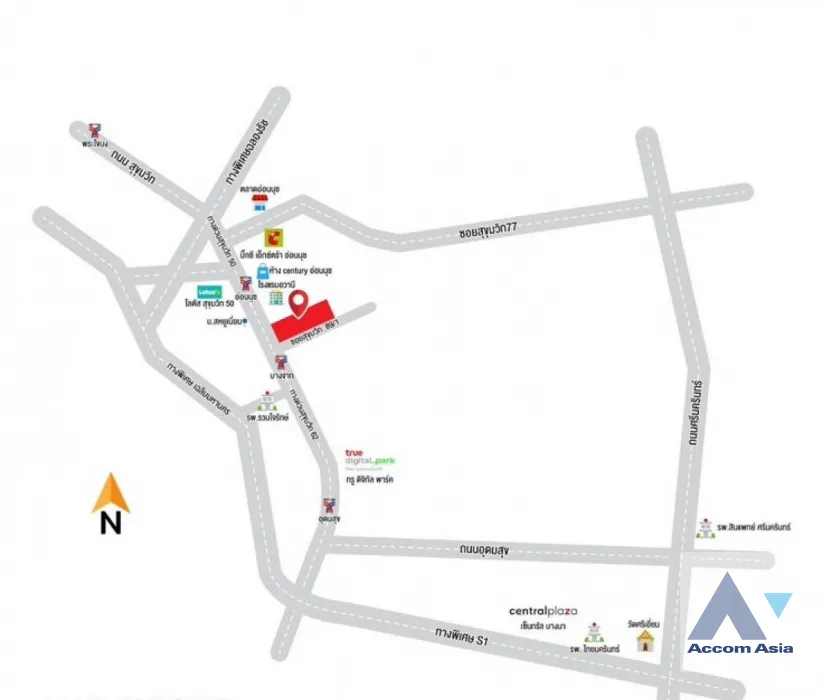  1  Land For Sale in Sukhumvit ,Bangkok BTS On Nut AA46042